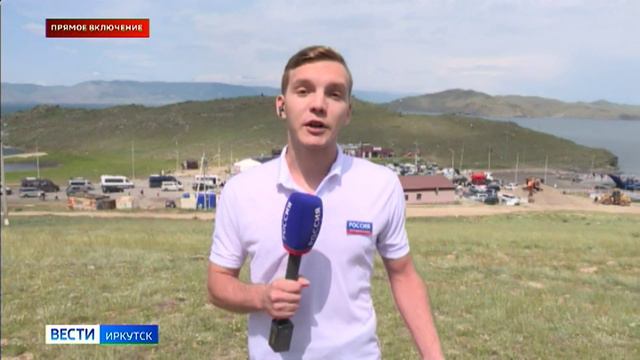 Большая очередь образовалась у паромной переправы на остров Ольхон