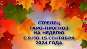 СТРЕЛЕЦ ТАРО-ПРОГНОЗ НА НЕДЕЛЮ С 9 ПО 15 СЕНТЯБРЯ 2024 ГОДА