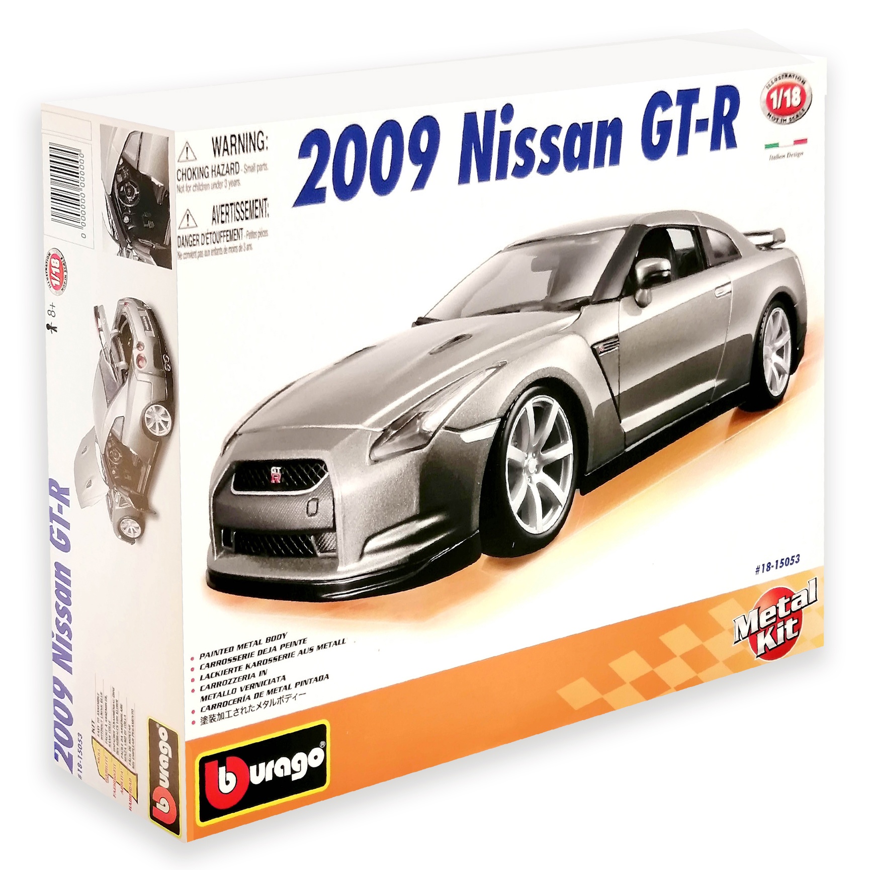Сборка Bburago 2009 Nissan GT-R 1/18 Metal Kit №1