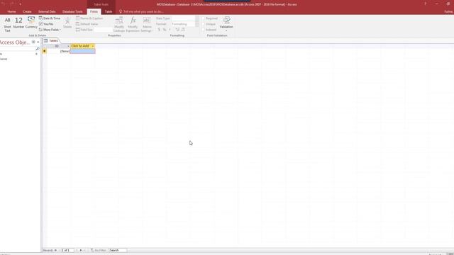 Access Objective 1.1 Practice Tasks