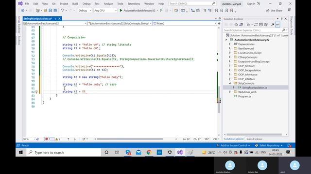 Part  30 C# String Manipulation Cencept