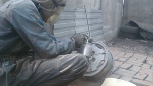 Пескоструй литых дисков