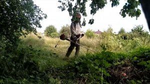 Покос травы с мульчированием / Mowing grass with mulching