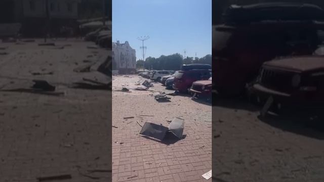 Последствия удара в Черниговской области.