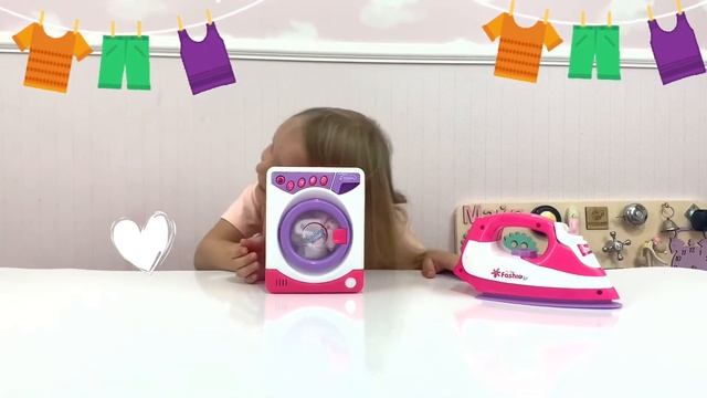 Стиральная Машинка и Утюг. Стирка, Глажка видео для детей смотреть онлайн