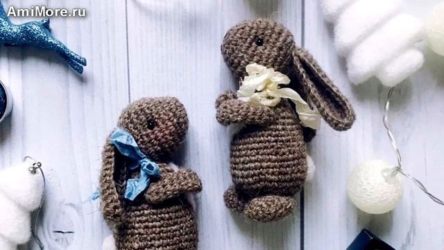 Амигуруми: схема Шерстяной зайчик. Игрушки вязаные крючком - Free crochet patterns. смотреть онлайн