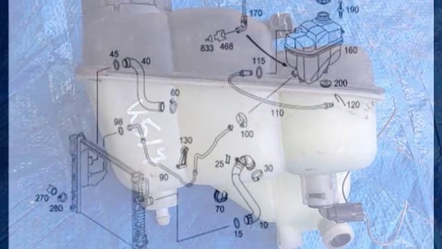 Бачок расширительный w211 w219 Мерседес A2115000049, 2115000049 смотреть онлайн