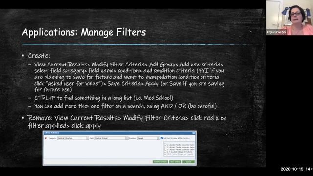 7. ERAS Applications: Filters [ERAS for Program Coordinators: In a Nutshell] смотреть онлайн
