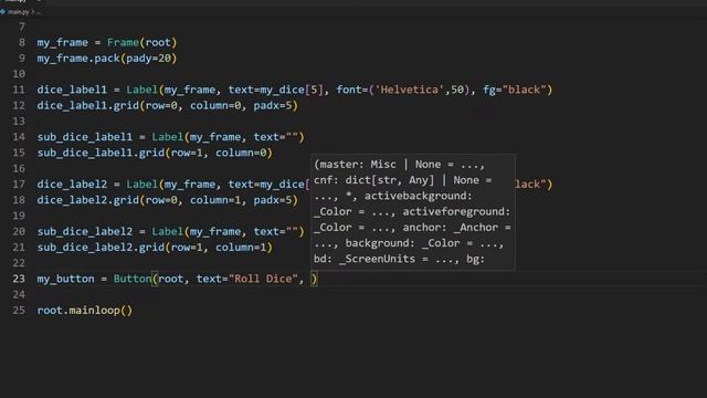 How To Make Rolling the Dice App - Python Tkinter GUI