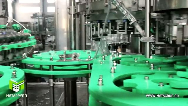 Линия розлива негазированной воды в стекло 0,5 л. BCCGFA 32-32-10 произв-сть 10 000 бут-час. смотреть онлайн