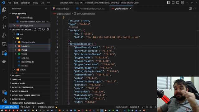 Monólito Moderno | Aplicação com Laravel 10, React.js 18 e Inertia.js com Autenticação e Docker смотреть онлайн