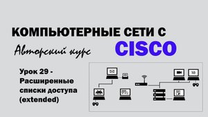 Компьютерные сети с CISCO - УРОК 29 из 250 - Расширенные списки доступа ACL (extended)