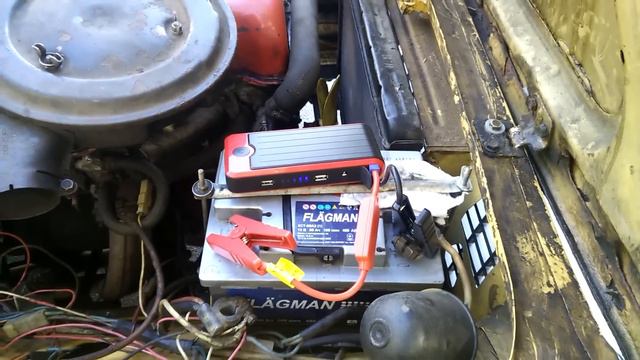 Повербанк T6 заводим ВАЗ 21011 на холодную (Car Jump Starter 12000mAh Power Bank) смотреть онлайн