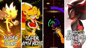 Super Sonic vs Super Amy Rose vs Rouge The Bat vs Shadow The Hedgehog | Smash Colors 3D