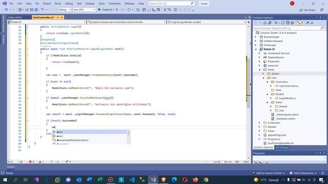 .Net Core 5.0 ile Emlak Sitesi - Kullanıcı Paneli Login İşlemi смотреть онлайн