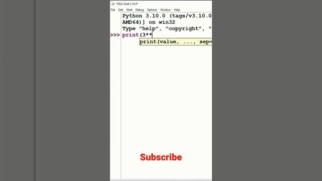 calculate power of a number in python #techalert #python #programming #coding