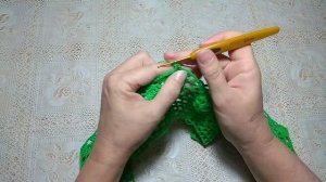 Ажурная круглая кокетка крючком узором Листья Подробный мастер класс по вязанию крючком.