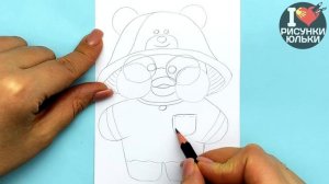 Как нарисовать Уточку ЛАЛАФАН | Рисуем Утку Лалафанфан в панаме | Рисунки Юльки lalafanfan