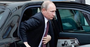 Новый кортеж  Путина ... Москва , 9 Мая ....