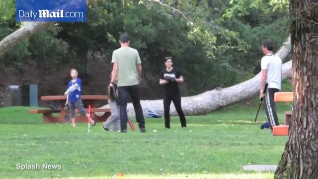 Children of Angelina Jolie and Brad Pitt, playing with James Haven in the park смотреть онлайн