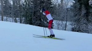 Технические элементы  одновременного одношажного конькового хода на примере Эмиля Иверсена 🇧🇻