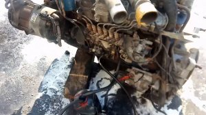 Запуск двигателя D6DA на Hyundai Gold HD 120 с замерами давления масла