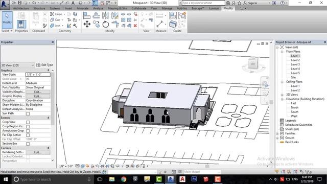 Revit Complete Project #12 | Mosque Design In Revit Architecture Part 1