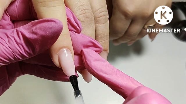 Коррекция нарощенных ногтей!!!Гель Silcare!!! Матовый Топ!!!