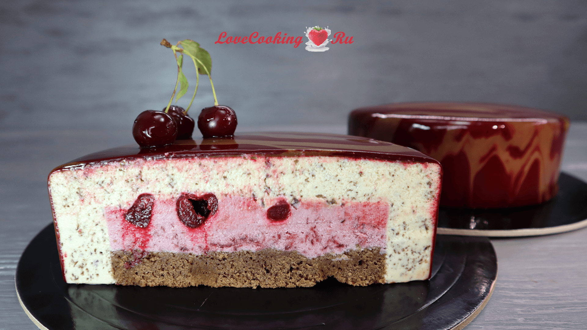 Шоколадно-вишнёвый муссовый торт | LoveCookingRu