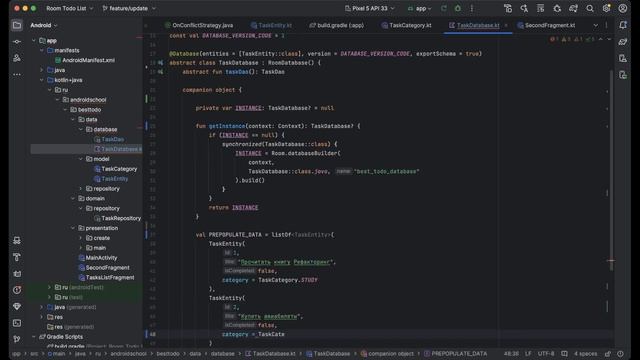 Сохраняем локальные данные через Room (SQLite) + Kotlin Flow в Android-приложении