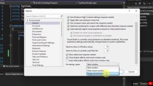 How to Change startup item on Visual Studio 2022