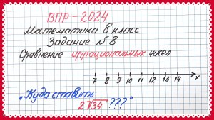 Учите квадраты чисел 1-20 наизусть😠ВПР-2024. Математика 8 класс. Задание №8. Иррациональные числа