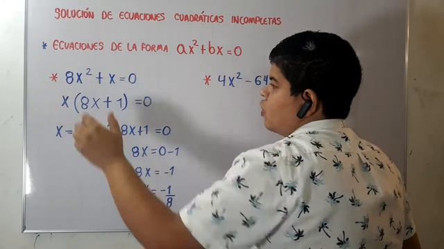 ECUACIÓN DE LA FORMA ax2+bx=0 смотреть онлайн