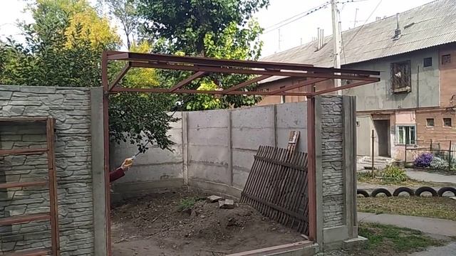 Горизонтально складные ворота, своими руками.