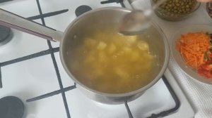 Суп с зеленым горошком по Уральски