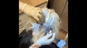 Осветление корней волос в платиновый цвет дома