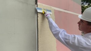 СФТК «Термомакс». Нанесение декоративной минеральной штукатурки с фактурой «короед».