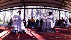 Фехтование в  инвалидных колясках