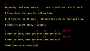 Have You Ever Seen The Rain chords by Creedence Clearwater Revival GUITAR BACKING TRACK