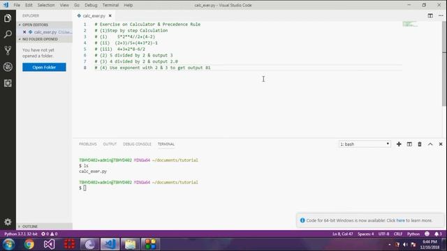 #12 Python Tutorial | Python Exercises For Beginners | Calculator Exercise (HINDI)
