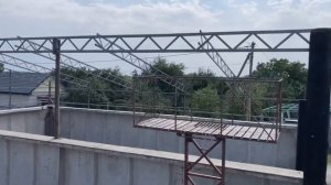 Ангар 12х12. Зерносклад двух скатный на две культуры. 11.08.2023