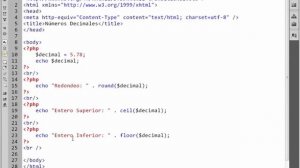 Decimales en PHP