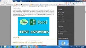 UPWORK TEST ANSWERS | MS EXCEL UPWORK TEST ANSWERS 2017