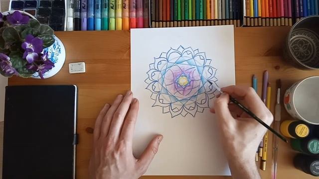 Мандала рисование - Мастер класс для начинающих Часть 5