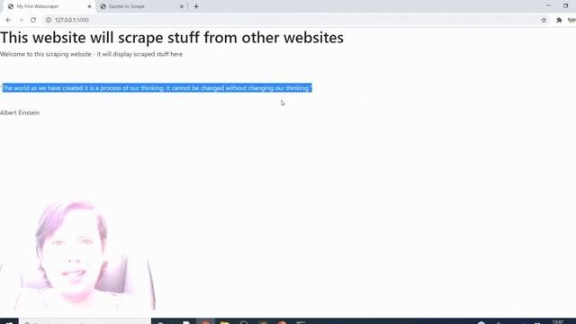 2 - Webscraping: Scrape a site's contents and display on HTML
