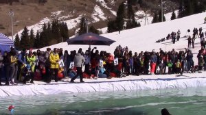 Чимбулак 2016. Red Bull Jump&Freeze. Жасмин на велосипеде. Наурыз. Алматы.