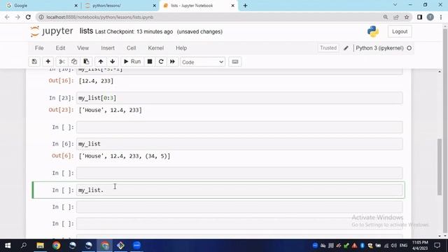 PYTHON LESSON #6 - LISTS IN PYTHON (PART 1), append, extend, del functions.