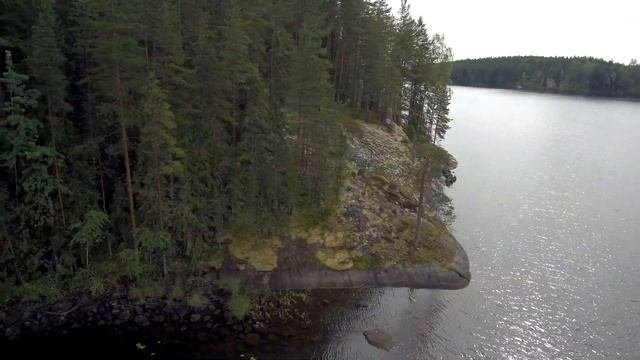 финляндия с высоты птичьего полёта, аэросъёмка озера сайма в лапеенранте