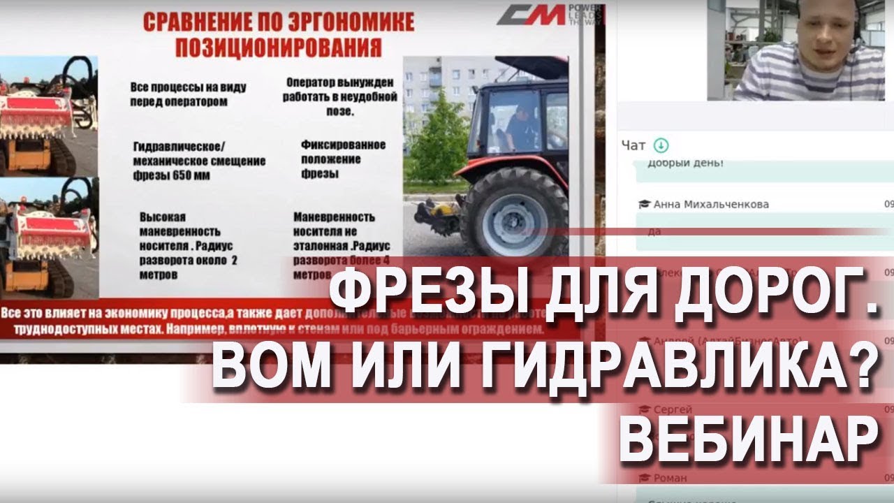 Технологии и решения по дорожным фрезам СМ Crusher - BOM или гидравлика_. смотреть онлайн