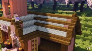 Minecraft: How To Build a 🌸✨ Cherry Blossom Cottage ✨🌸 Aesthetic House | Snishinka